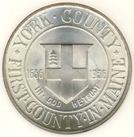 В честь трёхсотлетия округа Йорк была выпущена памятная монета в полдоллара