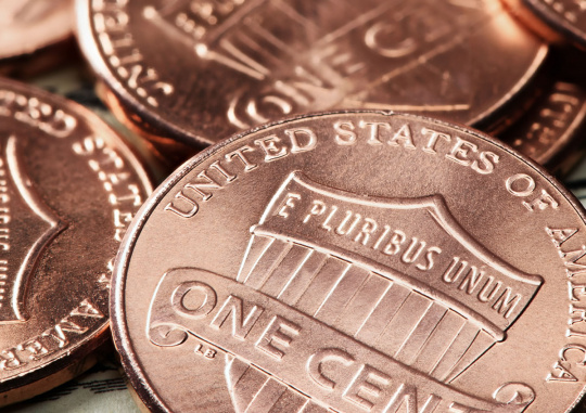 Производство каждого пенни в 2021 г. обошлось Монетному двору США в 2,1 цента