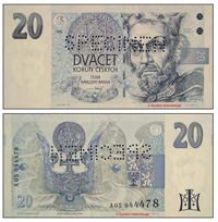 Банкнота номиналом в 20 чешских крон уходит в историю