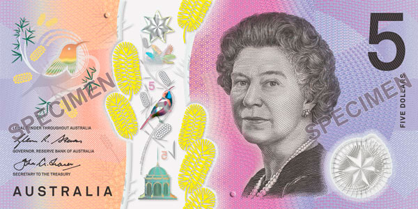 New Australian 5 Dollar Bill Comes Out