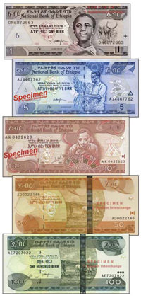 ЭФИОПИЯ: заказ на печать банкнот поделили между немцами и англичанами