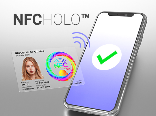 NFCHOLO™ – голограмма с технологией NFC для защиты ID документов